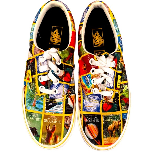 Vans Shoes - Vans National Geographic era multicolor skate shoe, womens size 6